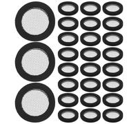 100 Pièces Joint de Filtre à Tamis pour Pommeau Robinet, Noir | Maille en Acier Inoxydable, Format 3/4 Pouce, Protection les Fuites, Installation Facile pour Jardin et Salle de Bain