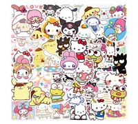 100 Pièces Kawaii Ma Mélodie Kuromi Hello Kitty Autocollants Pour Enfants Filles Bricolage Papeterie Journal Mignon Dessin Animé Sanrio Autocollant Décalcomanies.Nb056.