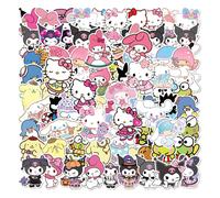 100 Pièces Kawaii Ma Mélodie Kuromi Hello Kitty Autocollants Pour Enfants Filles Bricolage Papeterie Journal Mignon Dessin Animé Sanrio Autocollant Décalcomanies.Tz-Slo-58-59.