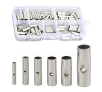 100 Pièces Kit de Cosses Électriques a Sertir Bout à Bout Non Isolées - Connecteurs de Fil de 0,25 à 10 mm², Haute Conductivité, Protection contre la Corrosion empalmes cables terminales