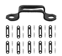 100 Pièces Kit de Fixation Invisible en Fer Noir | Connecteur Entièrement Ouvert, Boucle et Vis Incluses, pour Panneaux Bois, Montage et Réparation