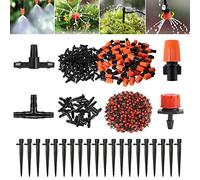 100 Pièces Kit Goutteur Irrigation Réglable Goutteurs Arrosage Goutte Micro Flow Drip Head Buses de Brouillard Tee Joint de Tuyau pour Raccorder un Tuyau de 4/7 mm