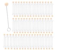 100 Pièces Laine Daubers Brosse à Billes en Cuir Applicateur, Brosses à Billes en Laine 15 cm Outil de Teinture du Cuir Artificielle Outils de Teinture pour Peinture, Collage et Bricolage DIY