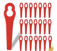 100 Pièces Lames de Rechange pour Coupe Bordure, Lames en Plastique de Rechange Lame Coupe Bordure Tondeuse à Gazon Rouge, pour Jardin et Pelouse Coupe Bordures