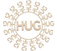 100 Pièces Lettre Décorative en Bois Hug Beige