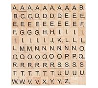 100 Pièces Lettre en Bois pour Scrabble Géante, Puzzle Alphabets A à Z D'orthographe Anglaises DIY, Artisanat pour Cadre de Mariage et Art Mural (20 * 18 * 4mm)