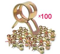 100 Pièces Ligne De Carburant Tuyau Tuyau D'eau Tube D'air Ressort Clips Pinces 8mm Ajustement Moto Scooter Voiture Véhicule Atv Aller Kart