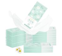 100 Pièces Lingettes Nettoyantes, Lingettes Multi-usages Individuellement, aux peaux Sensibles Pendant Les Règles, Après l'accouchement et Autres Affections Cutanées Sensibles (Vert, 100)