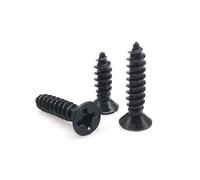 100 pièces M1 M1.2 M1.7 M2 M2.6 M3 M4 Petit 304 A2 Acier Inoxydable Acier au Carbone Plat tête fraisée Bois vis autotaraudeuse(14mm,M4)