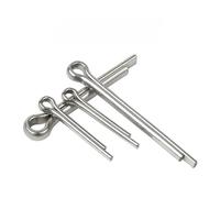 100 pièces M1-M2.5 U forme Type ressort goupille à cheveux épingles en acier pince fendue ouvert élastique inoxydable(M1 x 8mm)