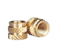 100 pièces M2.5 * 3/4/5/6 OD = 3.5mm/4mm laiton thermofusible Insert écrou filetage moulage à chaud SL-type Double sergé Injection écrou d'encastrement(Length 4mm,100pcs M2.5 OD4mm)