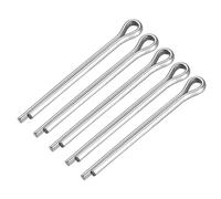 100 pièces M2 .5 goupille fendue 12mm X 40mm 304 dents en acier inoxydable ton argent pince de fixation pinces à clés goupilles fendues pour L'automobile, L'atelier(M2,20mm)