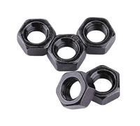 100 pièces M2 à M5 écrous de verrouillage hexagonaux, écrous autobloquants en acier au carbone zingué noir, hexagonaux à filetage métrique pour équipement mécanique (M5)