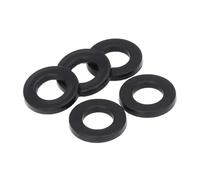 100 pièces M2 M2.5 M3 M4 M5 M6 M8 M10 M12 Rondelles plates en plastique et nylon blanc et noir, entretoise simple, joint d'isolation, cale, anneau isolant(Black,M12x17x1mm)