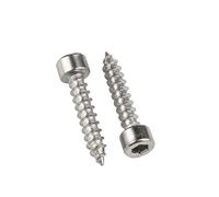 100 pièces M2 Vis autotaraudeuse à tête hexagonale en acier au carbone nickelé, 6 M3 M4 M5 M6 Grade 8., longueur: 40mm-60mm(50mm x100pcs,M4)