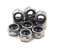 (100 Pièces) M3 Écrou de serrure en nylon en Acier Inoxydable 304