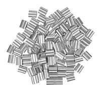 100 Pièces Manchons en Aluminium, 4 mm Clip à Sertir pour Câble Métallique, Ferrules pour Sertissage