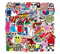 100 pièces marque de marée autocollants décalcomanies pour bouteille d'eau ordinateur portable bagages voiture vélo vélo étanche vinyle autocollants Pack