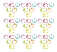 100 Pièces Marqueurs de Mailles Spirales Métalliques Colorés