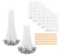 100 Pièces Mèches de Bougie Coton pour Fabrication de Bougies -15cm & 10cm