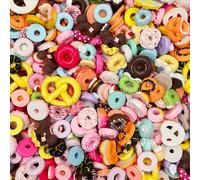 100 pièces mignon slime charmes ensemble mixte résine Flatback faisant des fournitures pour bricolage artisanat fabrication et ornement Scrapbooking perles assorties bonbons fruits gâteau ornement