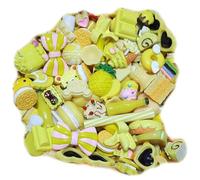 100 pièces mignon slime charmes ensemble mixte résine Flatback faisant des fournitures pour bricolage artisanat fabrication et ornement Scrapbooking perles assorties bonbons fruits gâteau ornement