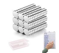 100 Pièces Mini Aimants Kit, Petits Aimants Puissants, Neodymium Magnetpour Ronds 5x2mm avec 1 Boîte de Rangement, pour Réfrigérateur, Bricolage, Tableau Blanc, Photos, Tableau d'Affichage