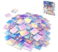 100 Pièces Mini Carrés En Acrylique Arc-En-Ciel,2 X 2 CM,Des Deux Côtés | Feuilles Acryliques Holographiques,Convient Pour Les Loisirs Créatifs,Les Projets Jouant Sur Les Ombres Et Les Lumières
