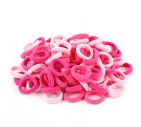 100 Pièces Mini Chouchous Attaches de Cheveux de Bébé, Mini Cravates Colorées de queue de Cheval doux de Bandes de Cheveux Multicolores, pour les enfants, les petites filles les bébés, Rose