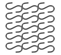 100 Pièces Mini Crochets en S Noirs 1/2 Pouce en Métal | Réutilisables, Design Compact Minimaliste, pour Clés, Pots à Boucle, Fêtes et Projets de Perles