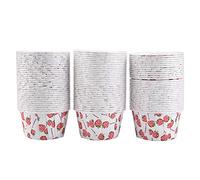 100 pièces Mini doublures de cupcakes pour la cuisson, gobelets de cuisson de gâteaux ronds, gobelets en papier, décoration de mariage en papier à muffins réutilisables pour (Strawberry)