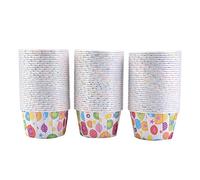 100 pièces Mini doublures de cupcakes pour la cuisson, gobelets de cuisson de gâteaux ronds, gobelets en papier, décoration de mariage en papier à muffins réutilisables pour (rainbow polka dots)