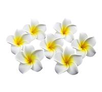 100 Pièces Mini Fleurs Blanches Fleurs De Frangipanier Artificielles Pinces à Cheveux Plumeria Hawaïen Bijoux Plumeria Fleur De Plage Bricolage Banquet Faire Des Fleurs