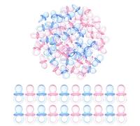 100 Pièces Mini Tétines en Acrylique Transparent, Lot Décoratif | Décor de Table pour Baptêmes et Révélations de Genre, Lot Pratique pour Cartes et Fêtes Mixtes