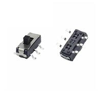 100 pièces MSS22D18 Mini interrupteur à glissière SMD SMT Miniature 2P2T 6Pin poignée haute 2mm for interrupteur DVD interrupteur industriel
