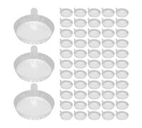 100 Pièces Nacelle de Pesée Aluminium Ronde 78mm pour Laboratoire et | Bord Serti, Languette de Préhension, Fond Lisse, Finition Argentée, Usage Balance Analytique, Nettoyage Rapide