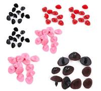 100 Pièces Nez de Sécurité Floqué Amigurumi avec Rondelles, 4 Couleurs Nez Triangulaire en Plastique pour Ours en Peluche et Poupée au Crochet, Accessoires Créatifs DIY, Tailles Mixtes 10-20mm