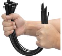 100 Pièces Noir Large Attaches de câble,Extra Longue 400mm x 9mm Cde câble Nylon Resistant UV,80 KGS Heavy Duty Serre-câbles Zip Ties