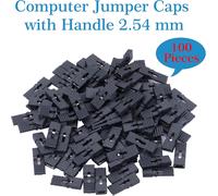 100 Pièces Noir Ordinateur Jumper Cap Avec Poignée Court-Circuit Shunt Connecteur Tête Masculine 2 Broches 2,54Mm Utilisé Pour Arduino Raspberry Pi Pcb Pc Dvd Hdd Projet De Court[ZHB0083]