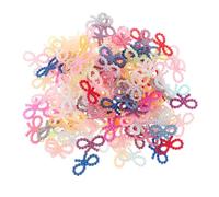 100 Pièces Nœud en Perles Minuscules Abs , Accessoire DIY | Design Ajouré Élégant, Assemblage Rapide, Usage Créatif Polyvalent Couleur Aléatoire