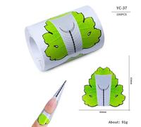 100 Pièces Ongles Art Uv Gel Conseils Extension Constructeur Forme Acrylique Français Imprimé Pointe D'ongle Extension Pochoir Autocollants Pour Outil De Manucure - Type Yc 37 #B