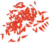 100 pièces orange bouton de carotte 4 tailles bricolage mignon boutons en bois pour l'artisanat de Noël avec 2 trous penché
