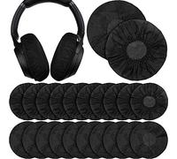100 Pièces Oreillettes et Coussinets, Écouteurs Couvre, Protection de Coussinets d'oreille, Housses d'Écouteurs Extensibles en Tissu Non Tissé, pour Plupart des Écouteurs d'oreille, Casque Jeu (Noir)