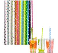 100 pièces Pailles Carton Jetables Biodégradable Recyclable,Point de Mélange Pailles en Papier Kraft de Écologique pour Cocktail Jus Café Smoothie,pour Anniversaire, Mariage, Noël,Douche de Bébé,Fête
