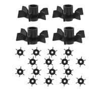 100 Pièces Pale de Ventilateur, Axe 8mm, Plastique Noir | Refroidissement, Installation Facile, Légère et Résistante à L’usure, pour Moteur Électrique et Compresseur