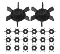 100 Pièces Pale de Ventilateur Moteur en Plastique, Axe 8mm, 39 MM | Moyeu 14mm, Compatible Compresseur et Moteur Électrique, Noir, Légère, Résistante à L’usure, du Bruit
