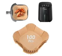 100 Pièces Papier Cuisson Air Fryer Accessoires pour COSORI AirFryer 4-en-1 Friteuse Sans Huile 2L, Mini Papier Sulfurisé Cuisine Accessoire pour COSORI Mini-friteuse pour 1 Personne CAF-LI211