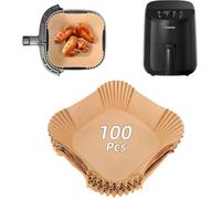 100 Pièces Papier Cuisson Air Fryer Accessoires Pour Cosori Airfryer 4-En-1 Friteuse Sans Huile 2L Mini Papier Sulfurisé Cuisine