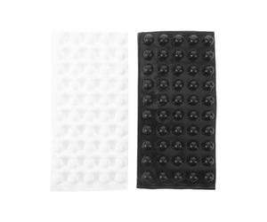 100 Pièces Pastilles Tactiles Auto-adhésives en Silicone | Points en Relief Stables, Retrait sans Résidu, Usage Scolaire et Rééducation, Noir et Blanc
