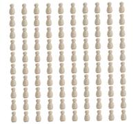 100 pièces Peg poupées 3/4x2 pouces maison de poupée en bois inachevé personnes mignonnes poupées en bois vierges pour bricol